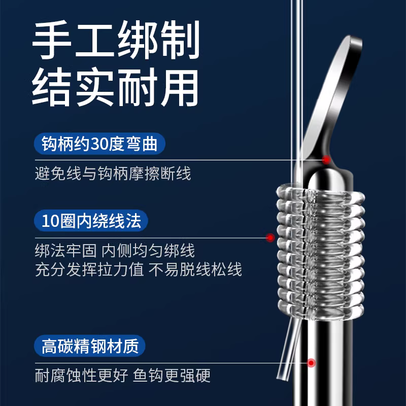 伊势尼鱼钩正品绑好子线双钩成品金袖新关东鱼钩套装野钓湖库大物 图3