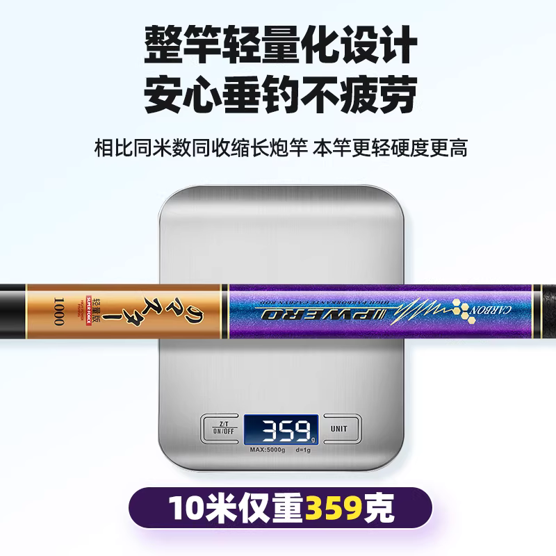 传统钓长杆9钓鱼竿10米13手竿8超轻12超硬15炮杆鱼竿品牌进 图2