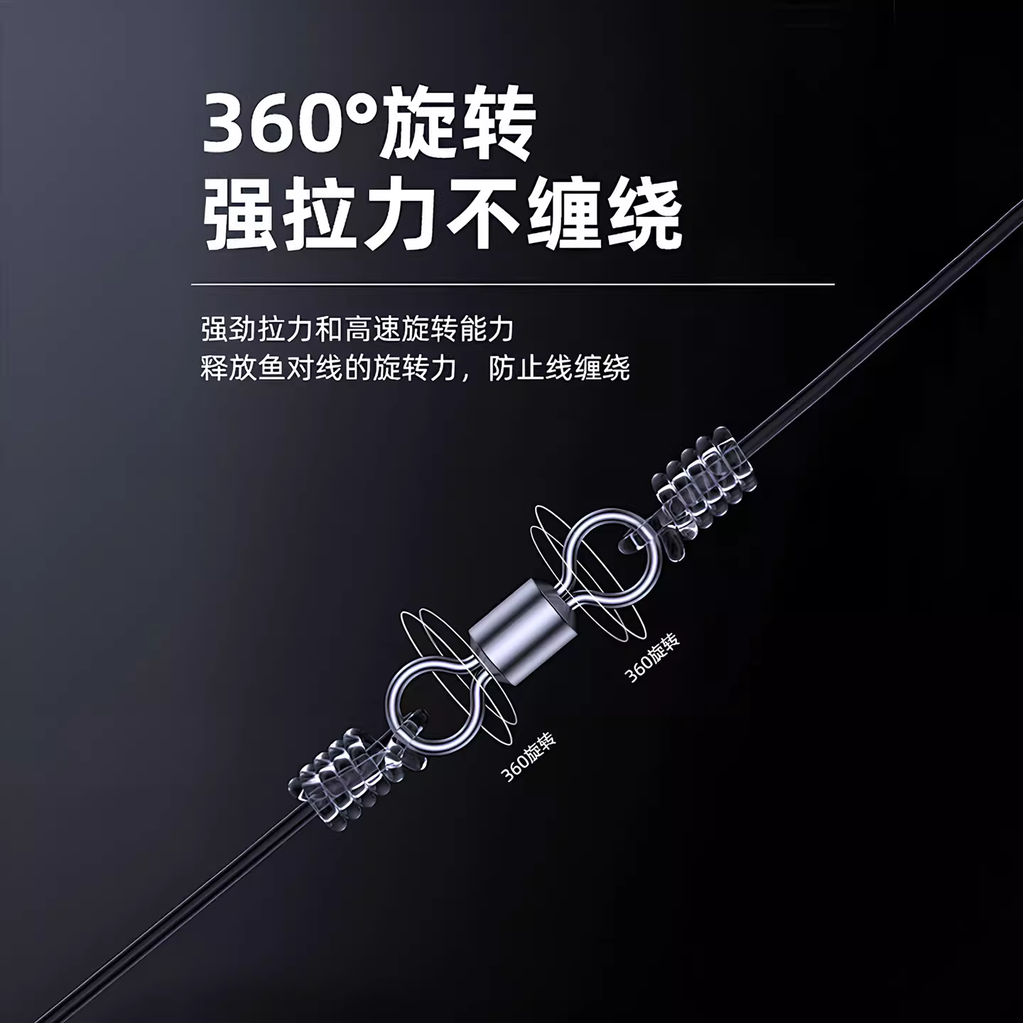 竞技不锈钢八字环8字环连接器别针美式钓鱼正品快高转速路亚大物 图3