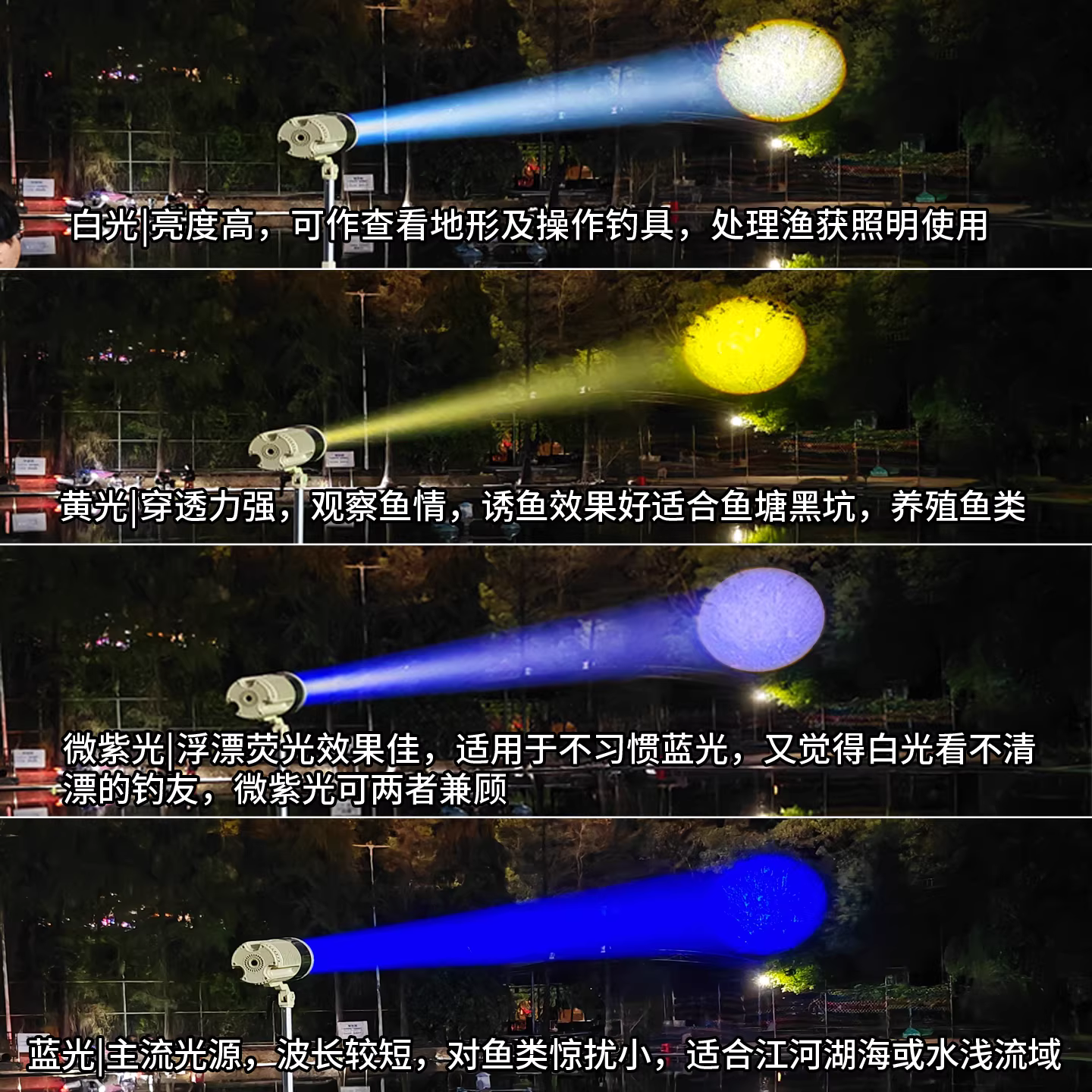 半师B66夜钓灯 防水强光钓鱼灯 黑坑野钓专用激光长续航炮诱鱼灯 图5